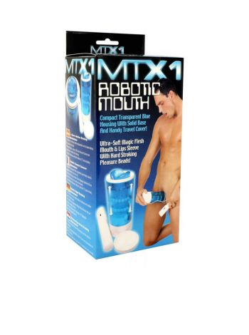 Masturbator Up-Down Mouth Clear Blue